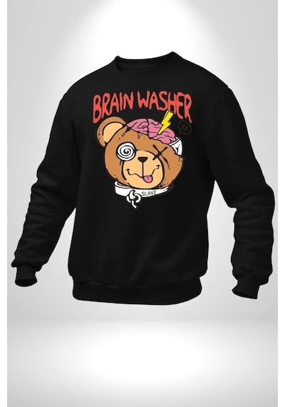Beyin Yıkama Unisex Siyah Sweatshirt Siyah