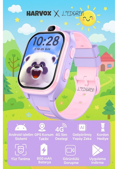Harvox 4G Pro + Plus Android Sim Kartlı Akıllı Çocuk Saati (İthalatçı Garantili)