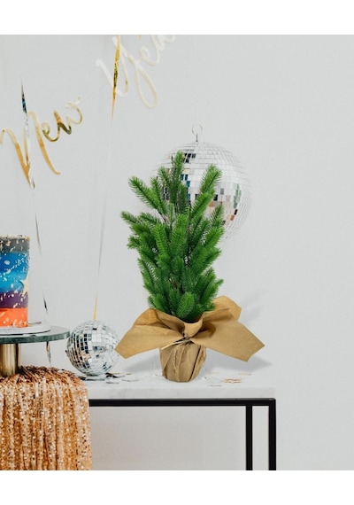 Yılbaşı Ağacı Yapay Çam Ağacı Kraft Saksıda 55cm