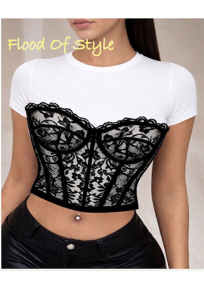 Flood Of Style Beyaz Babby Tee Danteli Özel Tasarım