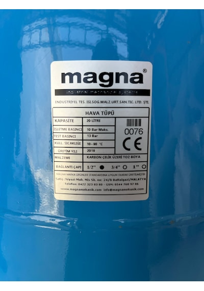 20 Lt. Hava Tüpü - Kalorifer Tesisatı İçin