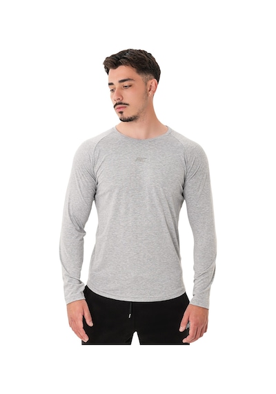 Musclecloth Elite Reglan Uzun Kollu T-shirt Gri Melanj Gri