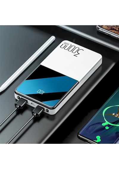30.000 mah taşınabilir dijital göstergeli şarj cihazı powerbank