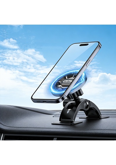 Go Des Gd-hd277 Magnetik M-safe Uyumlu 360 Derece Dönebilen Düz Zemin Araç Telefon Tutucu Siyah