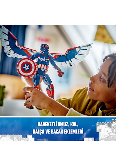 LEGO® Marvel Yeni Kaptan Amerika Yapım Figürü 76296 - 8 Yaş ve Üzeri Süper Kahraman Seven Çocuklar için Yaratıcı Oyuncak Yapım Seti (359P)