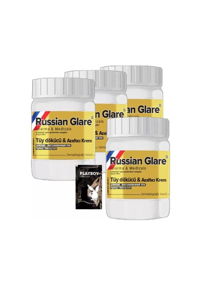 Sh Playboy Rusian Glare Nano 4 Adet X 50 Ml Tüy Dökücü Azaltıcı Krem Rus Merhemi + Yanında Jel Najmaddin