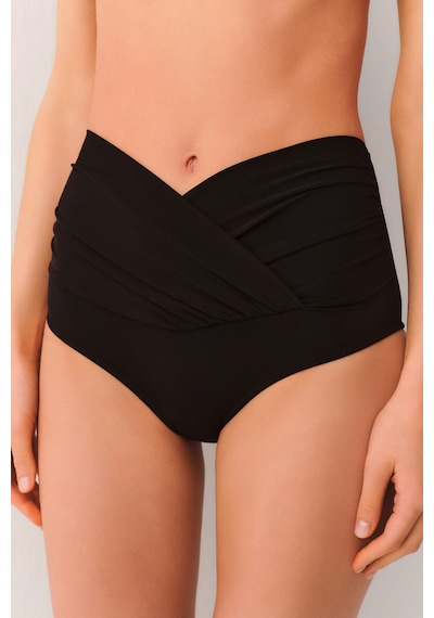 Suwen Yüksek Bel V Kesim Bikini Alt Sbn26210012 Siyah