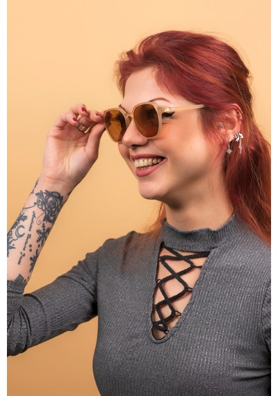 Norge Krem Unisex Güneş Gözlüğü Krem - 305534094 Bej