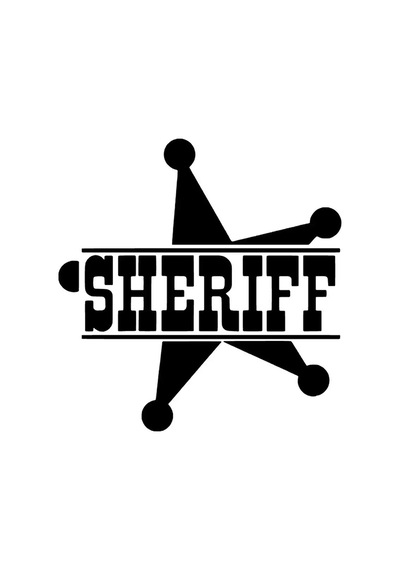 One Vıp Sale Sheriff Amblem Sticker 20 X 20 Cm Mukavemetli