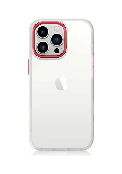 Apple Uyumlu iPhone 13 Pro Max Uyumlu Zore Krom Kılıf-kırmızı Kirmizi -