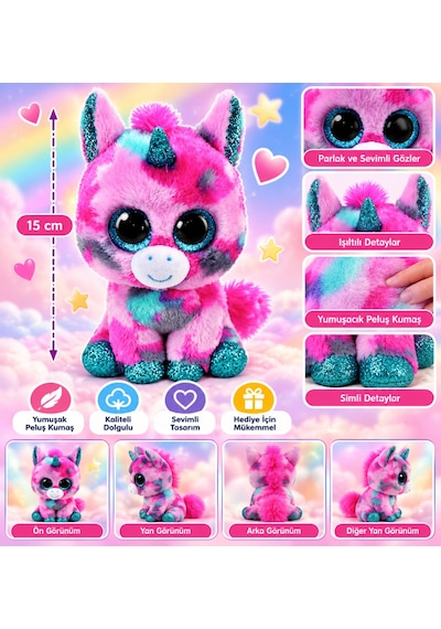 Ty Beanie Boos Peluş Unicorn Gumball 15 Cm Nhr