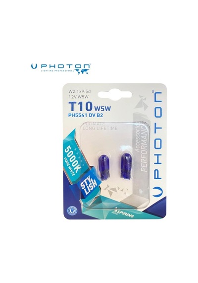 Photon 12v Dipsiz Ampul T10 5w Beyaz Işık 5000k 2 Ad