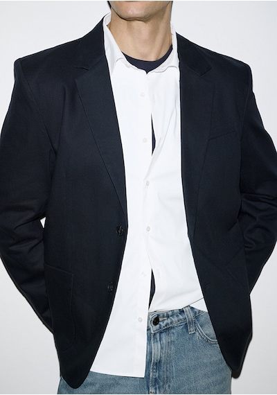 Mavi - Keten Karışımlı Lacivert Blazer 0110828-86623
