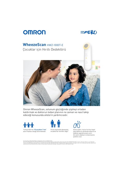 Omron Wheezescan Çocuklar İçin Hırıltı Dedektörü Hwz-1000t-e