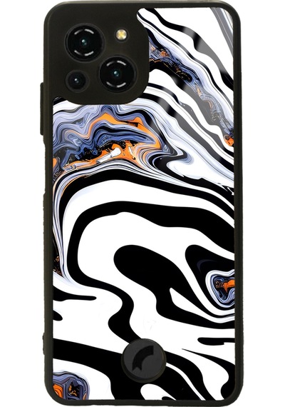 Reeder S23 Pro Max Beyaz Mermer Tasarımlı Glossy Telefon Kılıfı Çok Renkli