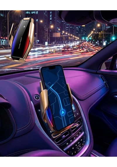 Otomatik Sensörlü Araç Telefon Tutucu Kablosuz Şarj Özellikli 360 Derece Döner Diğer