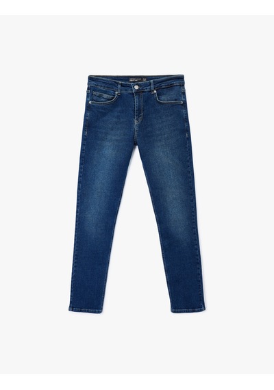 Koton Normal Bel Cepli Pamuklu Slim Fit Jean Pantolon - Brad Jean Koyu İndigo 7wam40008nd Koton Normal Bel Cepli Pamuklu Slim Fit Jean Pantolon - Brad Jean Koyu İndigo 7wam40008nd