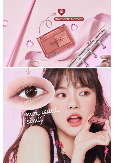 Lilybyred 2’Li Mat / Parlak Far Paleti Little Bitty Moment Shadow 01 Romantic Moment Mat / Parlak