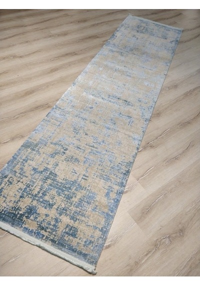 Türkmen Halı Pavia 1696A Mavi 80X300 Cm Ipeksi Salon Halısı