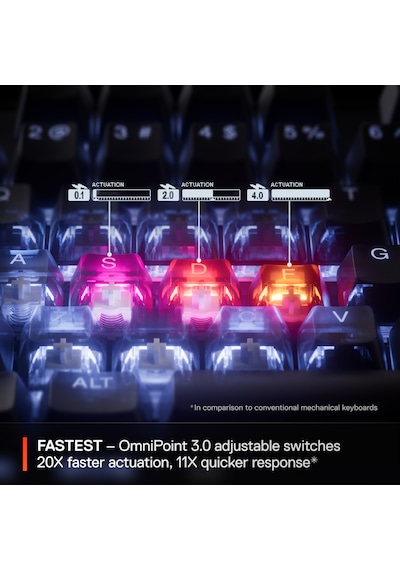 SteelSeries Apex Pro Mini Gen 3 OmniPoint 3.0 HiperManyetik Switch RGB Mekanik Kablolu Oyuncu Klavyesi (UK)