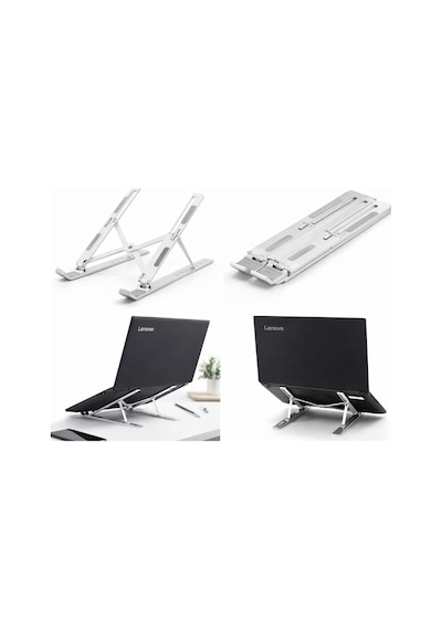 Alüminyum Ayarlanabilir Laptop Standı Ergonomik Notebook Yükseltici Soğutucu Katlanabilir