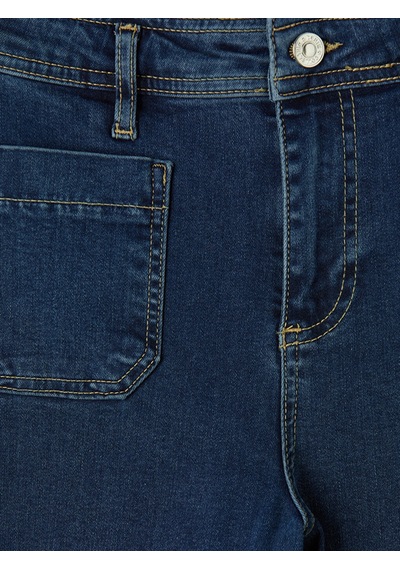 Lcwaıkıkı Classic İndigo Wideleg Kadın Jean Pantolon