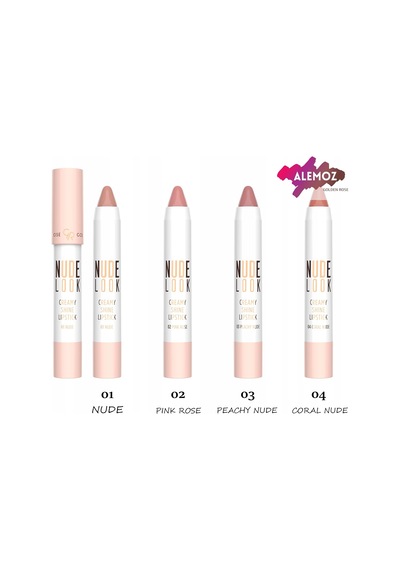 Nude Look Creamy Shine Lips. No:02 Pink Rose 1 Paket Çok Renkli