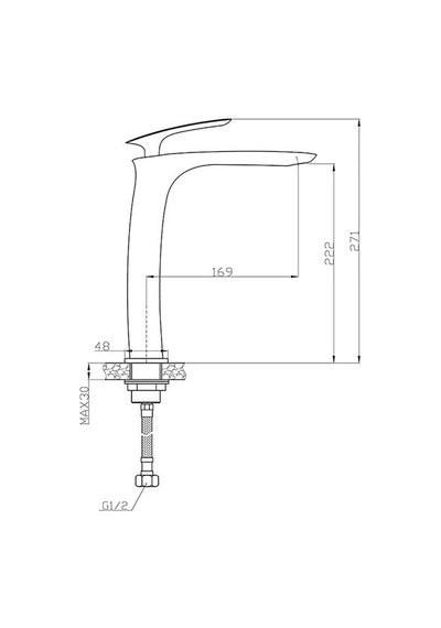 Newarc Slim-Çanak Tipi Lavabo Bataryası 121001