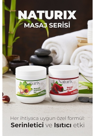 Naturix At Kestanesi Balsamı Masaj Jeli 2'li Eko Set - 500 Ml