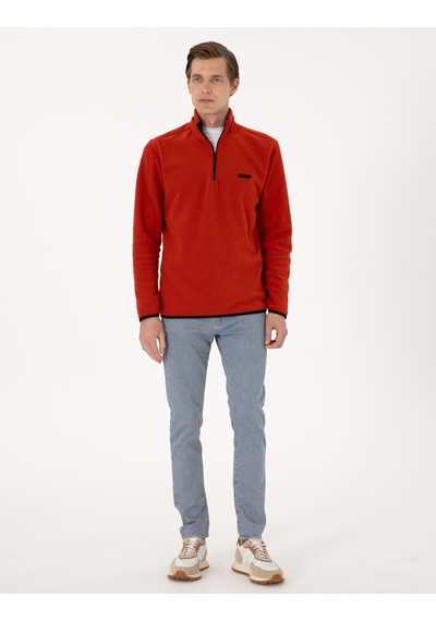 Pierre Cardin Erkek Pas Sweatshirt 50314056-vr040 Açık Turuncu