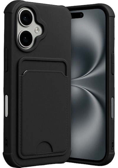 Apple Uyumlu iPhone 17 Uyumlu Kelvin Kartvizitli Silikon - Siyah