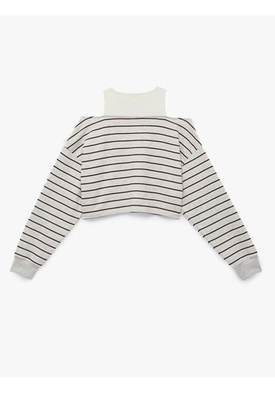 Koton Uzun Kollu Bisiklet Yaka Şardonlu Atlet Katmanlı Crop Sweatshirt Pembe Çizgili 6sal10335ık Pembe Çizgili Koton Uzun Kollu Bisiklet Yaka Şardonlu Atlet Katmanlı Crop Sweatshirt Pembe Çizgili 6sal10335ık Pembe Çizgili