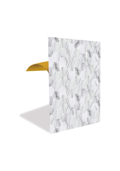 Tink Kendinden Yapışkanlı Beyaz Petek Mermer Desenli Pvc Panel 41x62cm