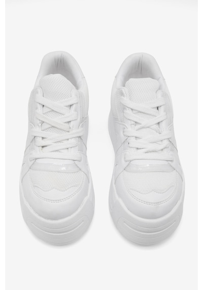 Tonny Black Yüksek Taban Rahat Bağcıklı Sneaker Kadın Beyaz Sneaker Tbklc020