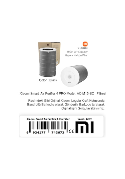 Xiaomi Uyumlu Smart Air Purifier 4 Pro Filtre