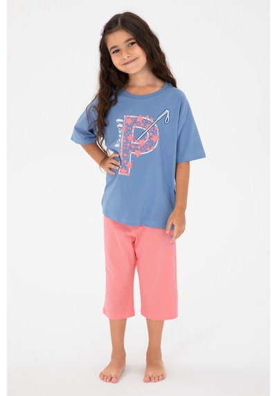 U.s. Polo Assn. Kız Çocuk Mavi Pijama Takım 50315467-vr036 Mavi