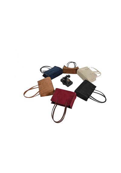 Bayan Süet Çanta Elegant Tote - Bej Bej