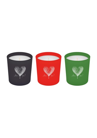 Selka Home Amor Cam Bardak Mum 3 x 110 G