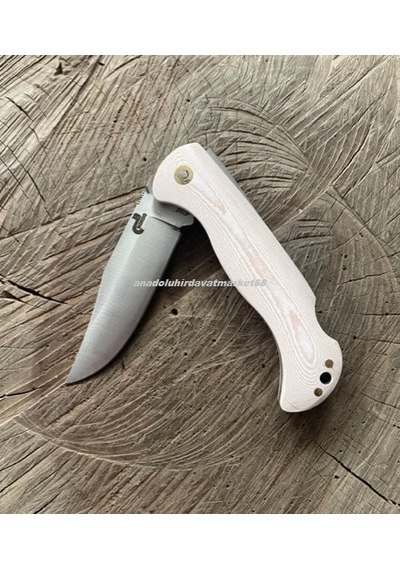 Dmr 4116n Çakı Özel Çelik Çakı Cep Çakısı Kamp Çakısı Klipsli Carbon 19cm Bej