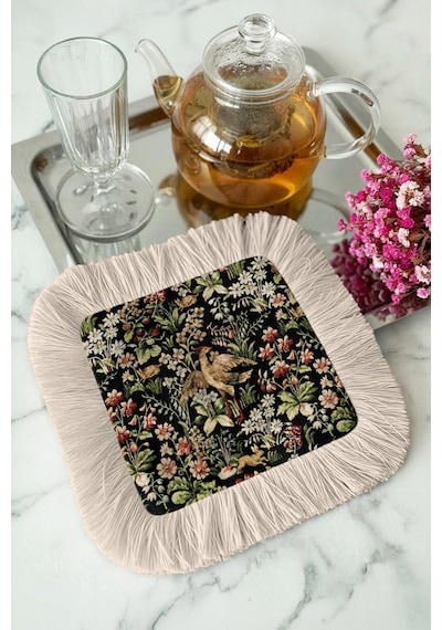 Vintage Kuşlu Bahar Saçaklı Sunum Peçetesi - Doğal Çiçekli Retro Siyah Krem Bardak Altlığı Mendil Okyanus Yanık Turuncu Vintage Kuşlu Bahar Saçaklı Sunum Peçetesi - Doğal Çiçekli Retro Siyah Krem Bardak Altlığı Mendil Okyanus Yanık Turuncu