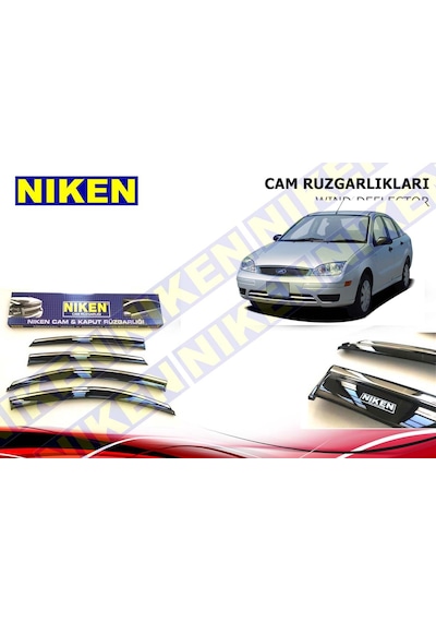 Ford Focus 2 Kromlu Cam Rüzgarlığı 2005-2011 Niken Marka