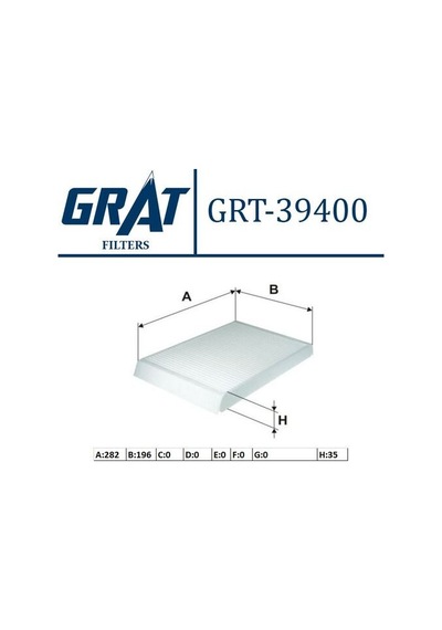 Grat 39400 Kabin Filtresi Volvo S60 V60 S80 Xc60 Xc70 V60 V70 07 19 Lr Freelander Iı 33793pu