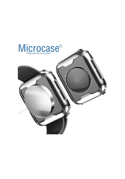 Apple Uyumlu Watch Se 40 Mm Shine Serisi Kılıf - Gümüş (453923251)