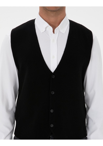 Pierre Cardin Erkek Siyah Yelek Triko 50317313-vr046 Siyah