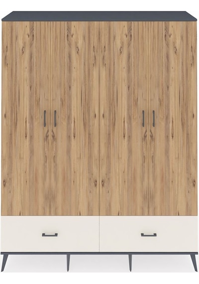 Hyperion Gardrop 6 Raflı 2 Çekmeceli 2 Askılı 176x44x221 Antrasit-çam/aytaşı Çam/aytaşı Hyperion Gardrop 6 Raflı 2 Çekmeceli 2 Askılı 176x44x221 Antrasit-çam/aytaşı Çam/aytaşı
