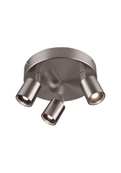 Mylights Üçlü İnox Spot Led Tavan Avize Duvar Aplik Kaplama Tasarruflu Led Ampul Beyaz Günışığı Siyah