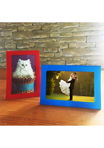 Fotoğraf Çerçevesi Pvc, Ayaklı, Dikey 4'lü Set