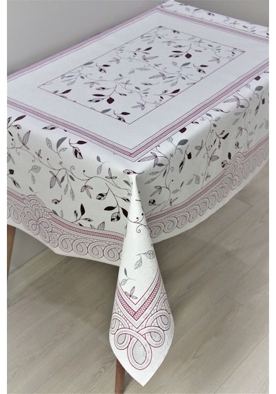 Dora Astarlı Silinebilir Pvc 120x160 Hazır Muşamba Masa Örtüsü - Yapraklı-220-3 001