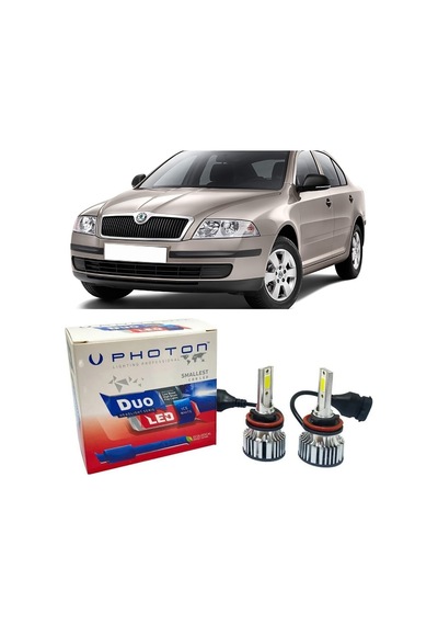 Skoda Octavia Mk2 Led Xenon Sis Farı Ampulü H8 Duo Yeni Seri Beyaz 2004-2012