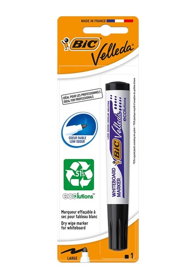 Bic Velleda Tahta Kalemi Blister Siyah 8'li Avantaj Paketi - 8 Adet Tarı